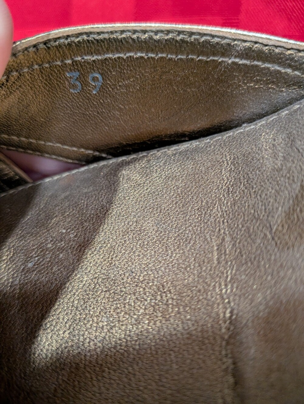 Prada Brown Suede Peep-Toe Ankle-Strap Heels with Gold Insole - Picture 9 of 10